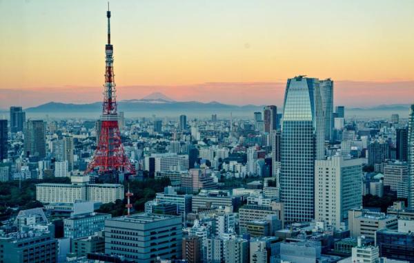 skyline of Tokyo, Japan